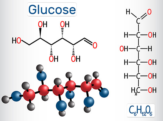 Struckturbild Glucose